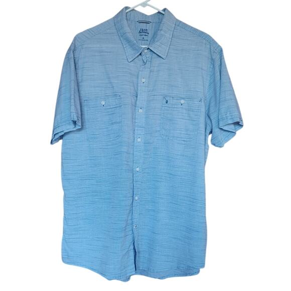 Izod Saltwater Camp Cabana Shirt Mens XL 100% Cotton Button Up Lightweight Beach - Picture 1 of 6